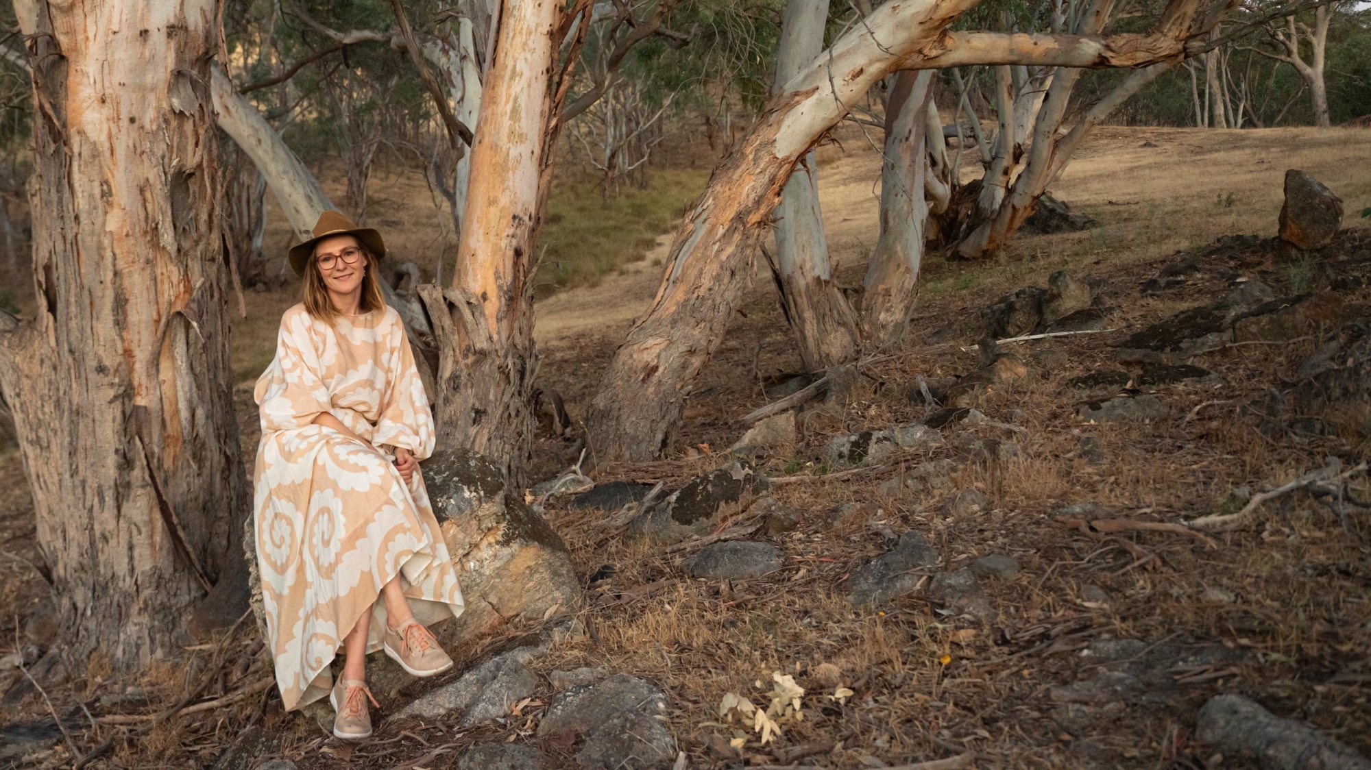 Laura Kelly among the gum trees